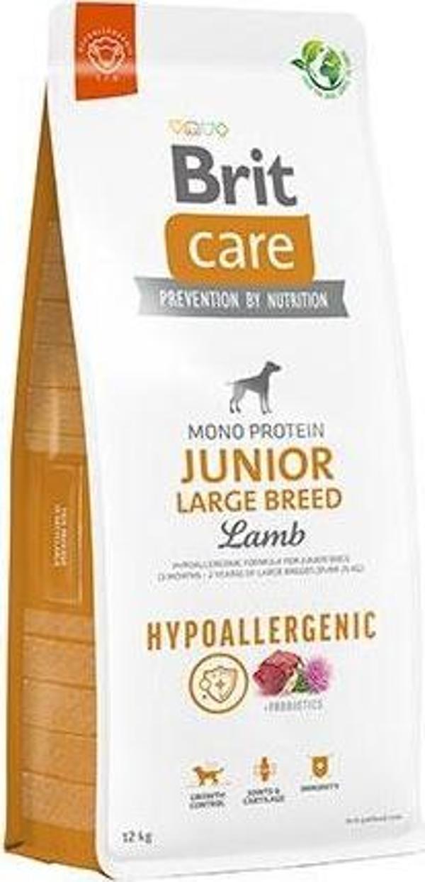 Brit Care Hypoallergenic Junior Large Breed Lamb Kuzulu Büyük Irk Yavru Köpek Maması 12 Kg - Image 1