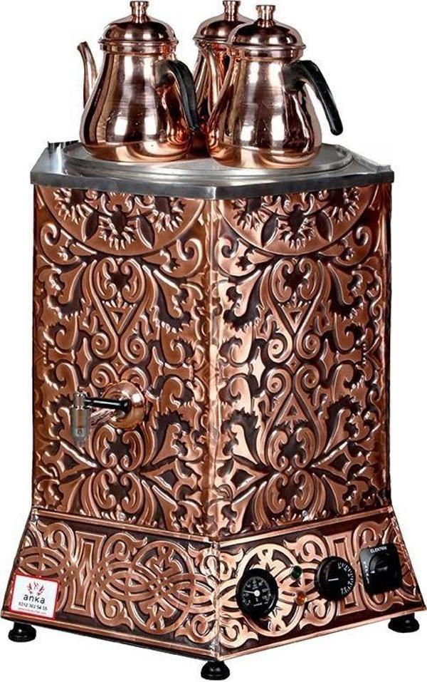 Anka Pro Max Elektrikli Çay Makinası 1 Demlikli 12 Litre Bakır - Image 1