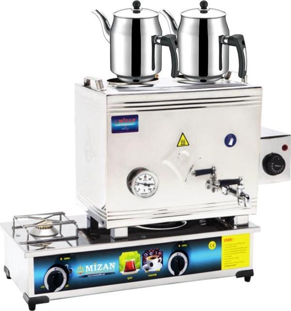 Mizan 40 Lık Tüplü+Elektrikli 30 Litre 2 Demlikli Çay Kazanı DEMLİK HEDİYELİ - Image 1