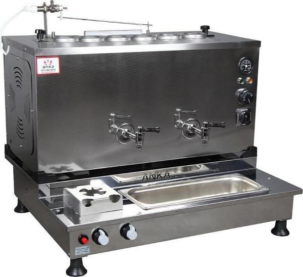  Anka Pro Plus Otomatik Çay Kazanı 6 Demlikli 60 Litre Inox Elektrikli Tüplü - Image 1