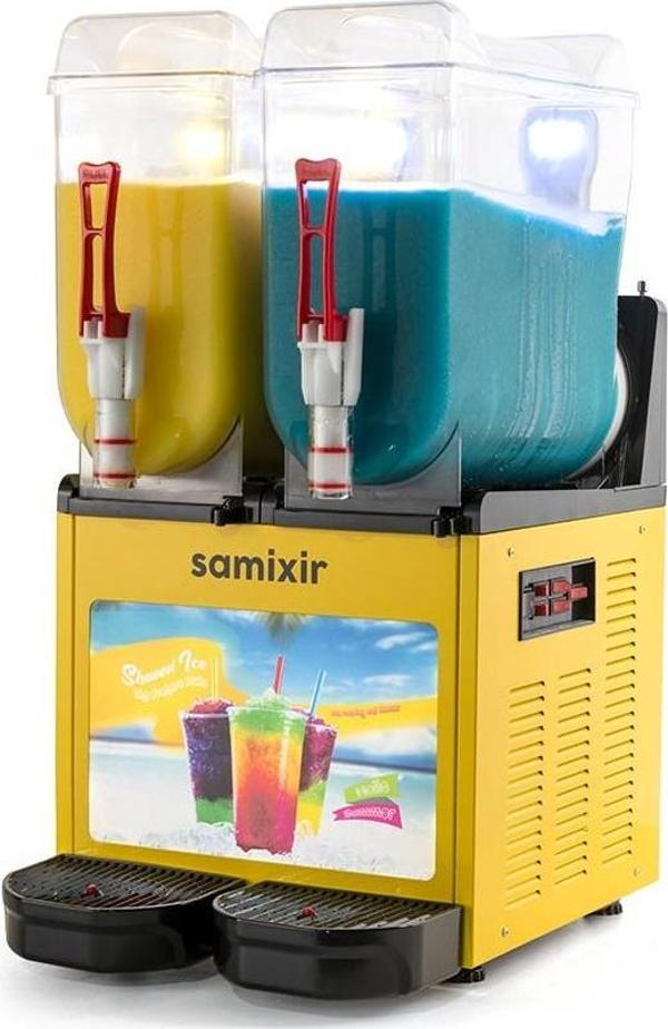 Samixir Twin Allure Çiftli 12+12 Lt Slush Buzlaş Karlamaç Makinesi SLUSH-24-YA - Image 1