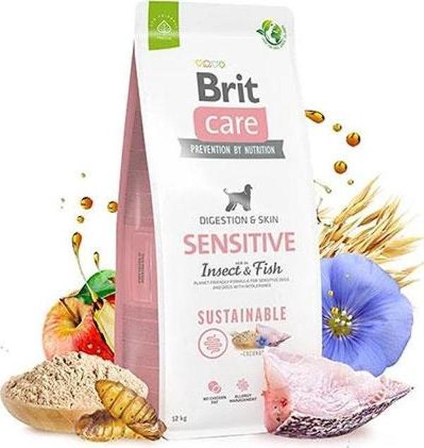 Brit Sustainable Sensitive Balık ve Böcek Proteinli Yetişkin Köpek Maması 12 Kg - Image 1