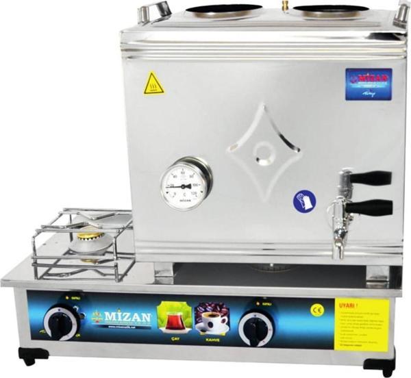 Mizan 40 Lık Tüplü 30 Litre 2 Demlikli Çay Kazanı - Image 1
