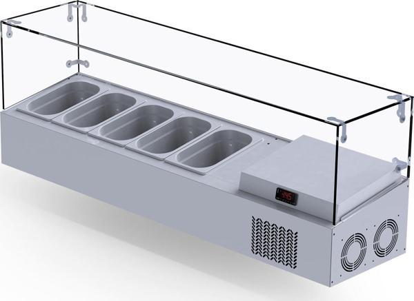 Iceinox Set Üstü Saladbar Cam Kapak GN 1/4-150: 5 Adet - Image 1