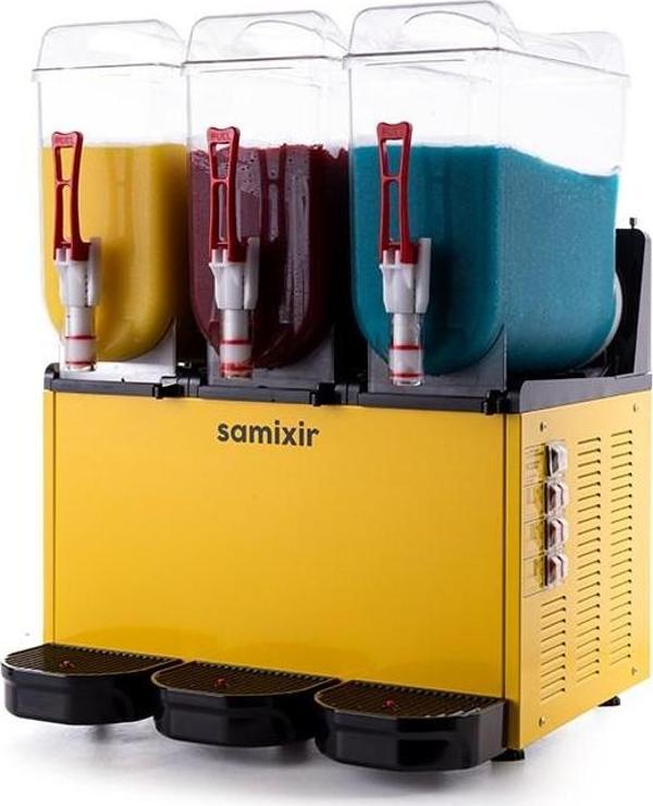 Samixir Triple Üçlü 12+12+12 Lt Slush Buzlaş Karlamaç Makinesi SLUSH-36-Y - Image 1