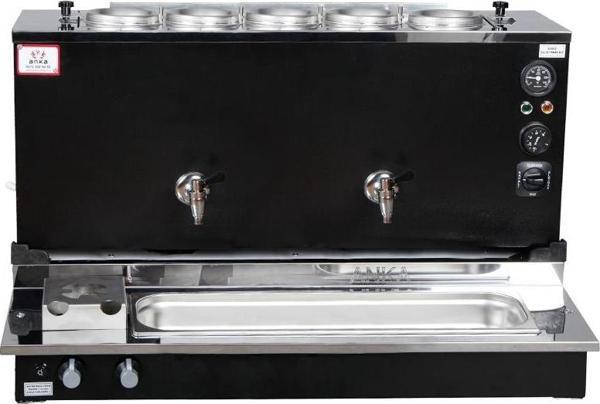Anka Pro Plus Otomatik Çay Kazanı, 5 Demlikli, 50 Litre, Siyah, Tüp + Elektrik - Image 1