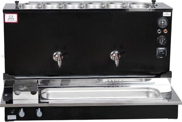 Anka Pro Plus Otomatik Çay Kazanı, 6 Demlikli, 60 Litre, Siyah, Elektrik+ Tüp - Image 1