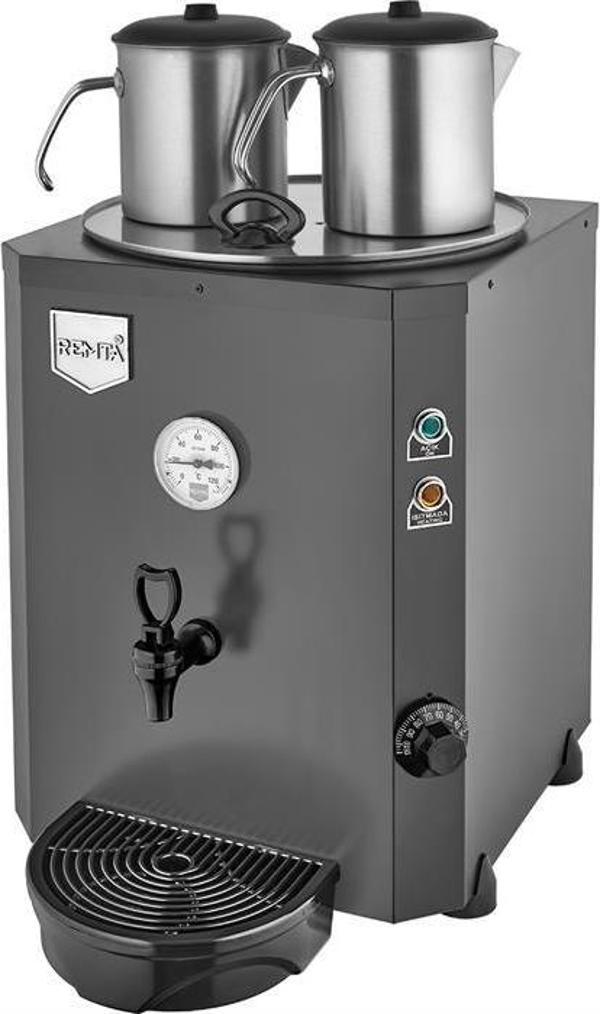 Remta Jumbo 23 Litre İki Demlikli Çay Kazanı Makinesi - Siyah - Image 1