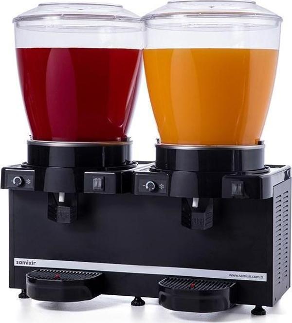 Samixir Panoramik Twin 22+22 Lt Karıştırıcılı Soğuk İçecek Makinesi MM44-AB - Image 1