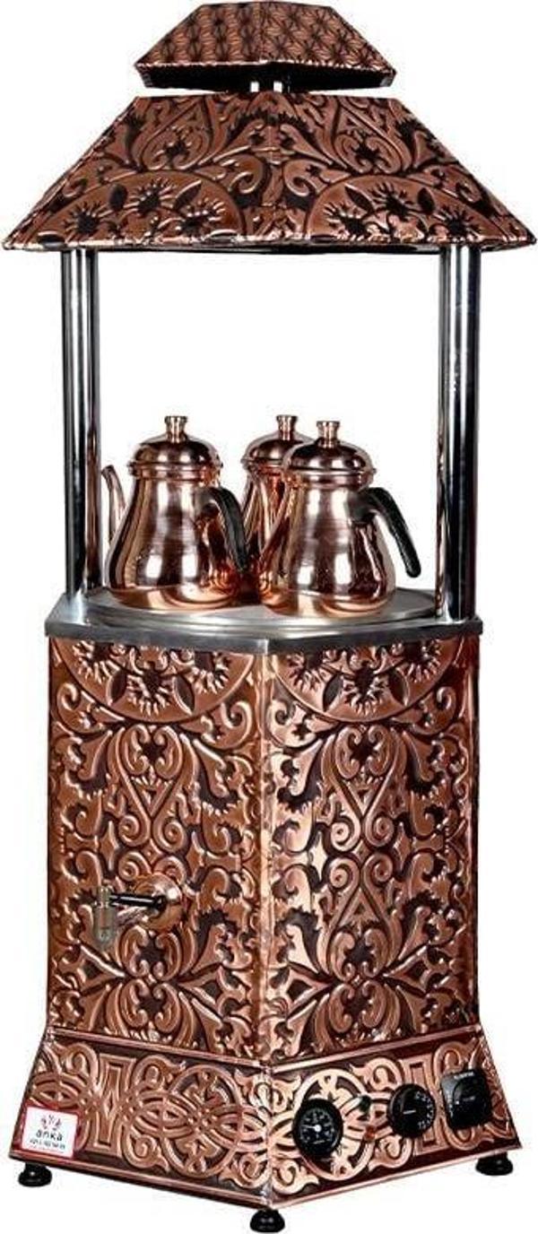 Anka Pro Max Elektrikli Çay Makinası Seti 1 Demlikli 12 Litre Bakır - Image 1