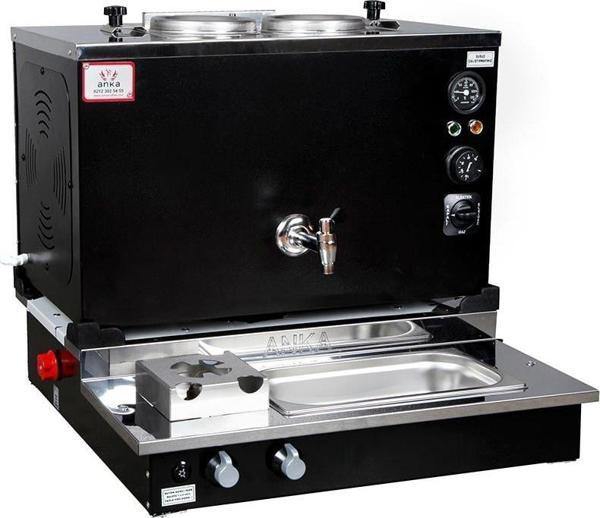 Anka Pro Plus Otomatik Çay Kazanı, 2 Demlikli,20 Litre Siyah Elektrik+Tüp - Image 1