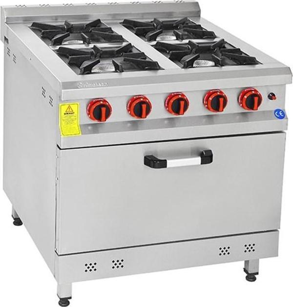 Himaksan  80x80 Cm 4+1 Doğalgazlı 4 Lü Fırınlı Ocak-Kuzine - Image 1