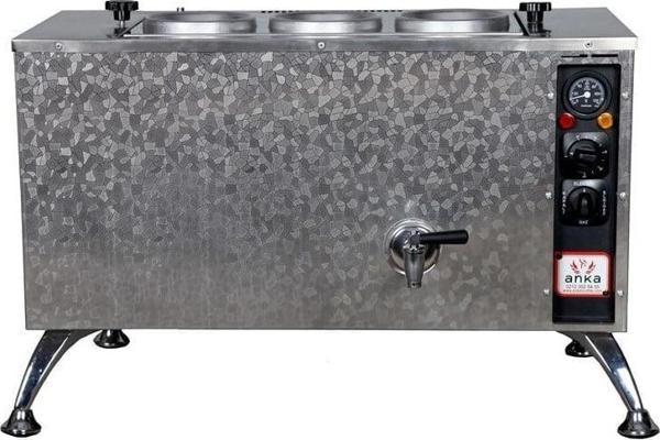 Anka Pro Elektrikli Inoks Full Otomatik Çay Kazanı 3 Demlikli 30 Litre Paslanmaz - Image 1