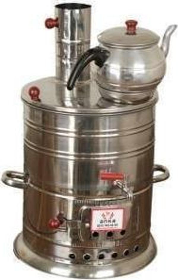 Anka Odunlu 1Demlikli 3 Litre Paslanmaz Semaver - Image 1