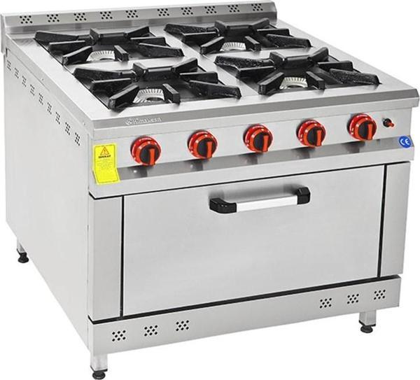 Himaksan  100x100 Cm 4+1 Doğalgazlı 4 Lü Fırınlı Ocak-Kuzine - Image 1