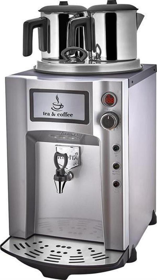 Remta Premium Jumbo 15 Litre İki Demlikli Çay Makinesi - Gri - Image 1