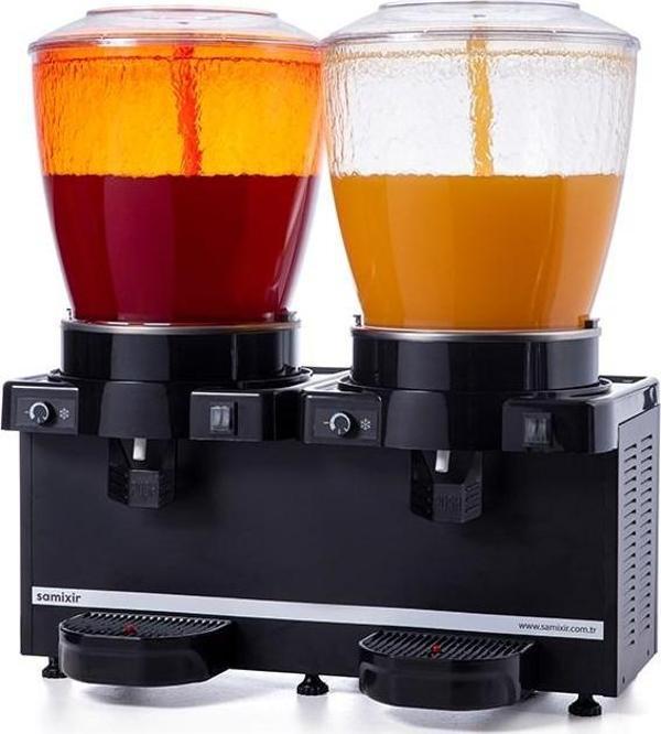 Samixir Panoramik Twin 22+22 Lt Fıskiyeli Soğuk İçecek Makinesi SS44-AB - Image 1