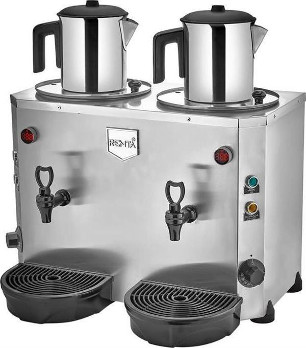 Remta Mini Jumbo 9+9 Litre İki Demlikli Çay Kazanı Makinesi  - Image 1