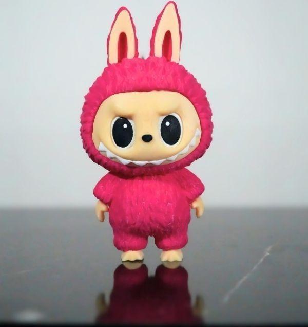 Labubu Figür Sevimli Canavar Pembe Oyuncak  Anahtarlık 13cm - - Image 1