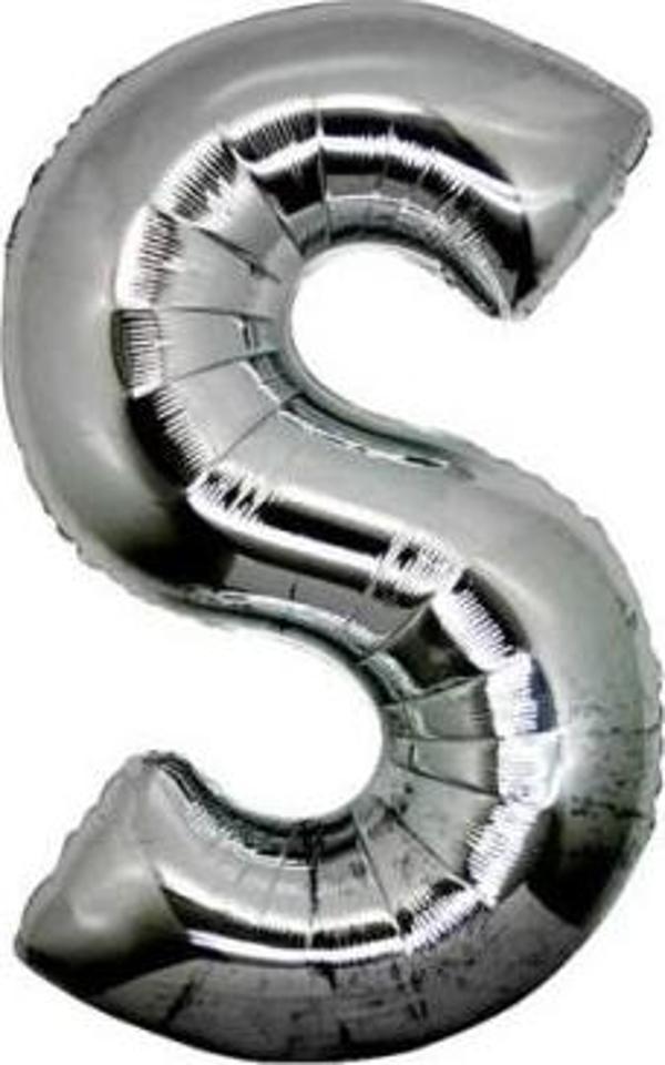 Gümüş Rengi Folyo Harf Balon 1 Metre - Image 1