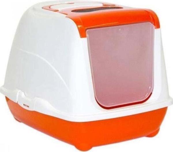 Moderna Flip Cat Turuncu Filtreli Kapalı Kedi Tuvaleti 50 Cm - Image 1