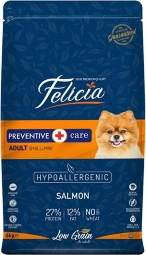 Felicia Somonlu Küçük Irk Düşük Tahıllı Yetişkin Köpek Maması 6kg - Image 1