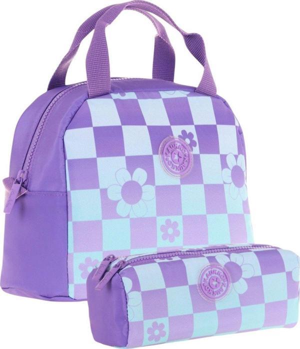 Kaukko Nature Kız Çocuk Beslenme Çantası (K9060) ve Kalemlik (K2696) Seti - Image 1