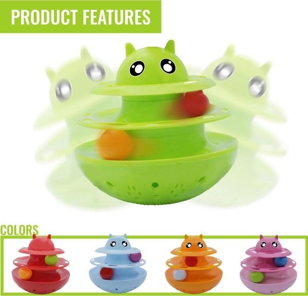 Nunbell Shaking Circular Turntable Cat And Dog Toy - Image 1