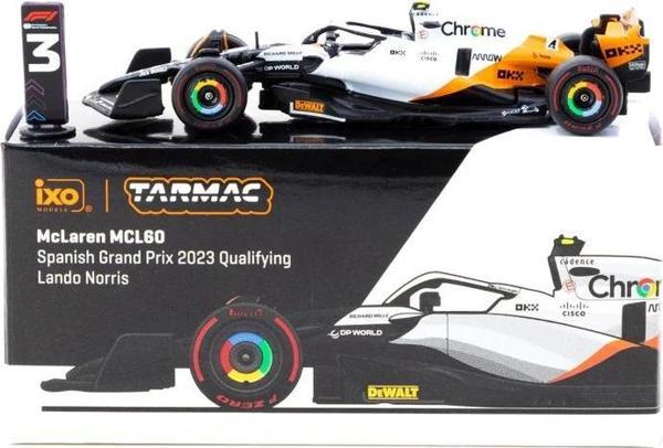 Tarmac Works X iXO Models 1/64 McLaren MCL60 Spanish Grand Prix 2023 Qualifying#4 Lando Norris - GLOBAL64 - Image 1