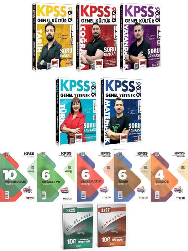 Yargı + Marka 2026 KPSS GY GK Lisans Tüm Dersler Soru + Deneme + Anla Kazan Deneme 12 li Set - Yargı Yayınları - Image 1