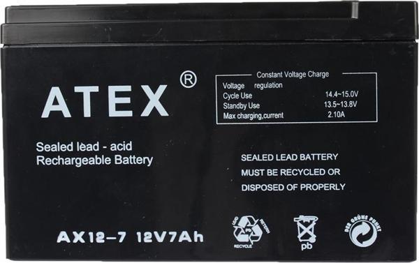 Atex 12V 7AH Bakımsız Kuru Akü - Image 1