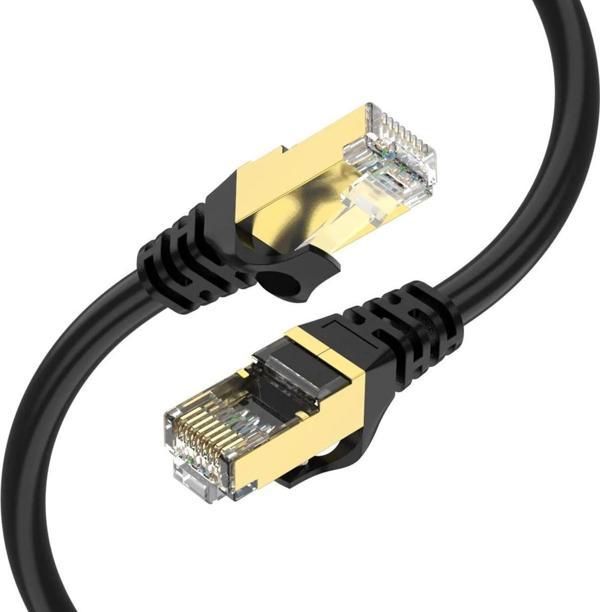 Qgeem 1 Metre Cat6 CU AWG24-7 UTP Siyah Network Kablosu - Image 1