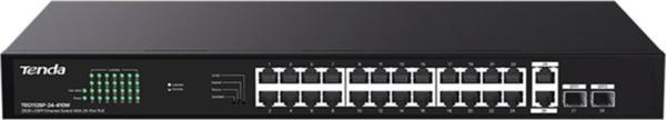 Tenda 24 Port Poe+ 10-100-1000 2 Port SFP 2 Port Uplink Switch Çelik Kasa - Image 1