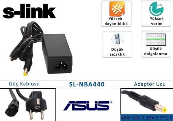 S-link 40W 19V 2.15A 5.5-2.5 Asus Notebook Adaptörü - Image 1