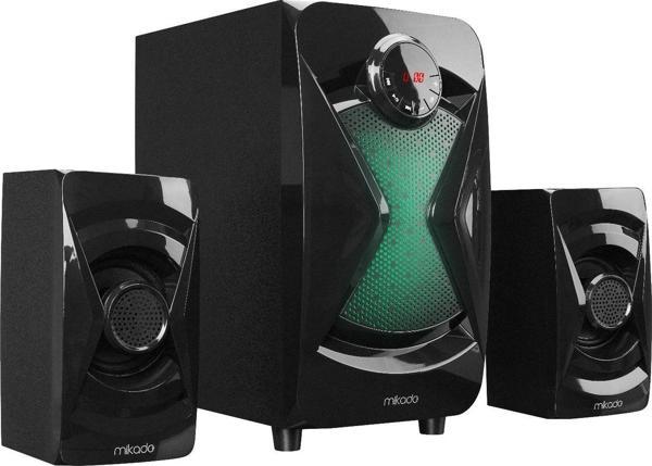 Mikado 2+1 38W Siyah BT-AUX-USB-FM-LED Işıklı Multimedia Speaker - Image 1