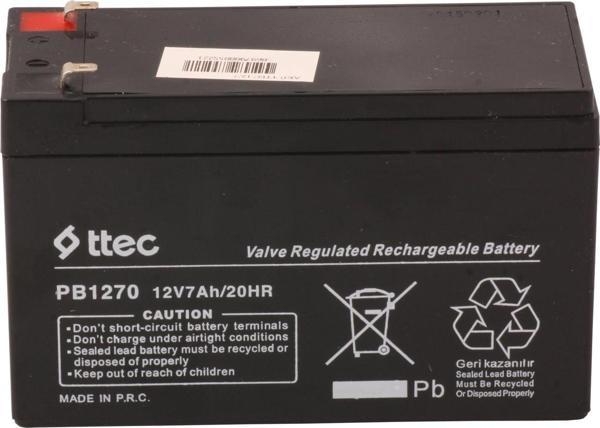 Ttec 12V Base Bakımsız Kuru Akü Alarm-Siren için Ups Uygun Değil 1.75 Kg - Image 1