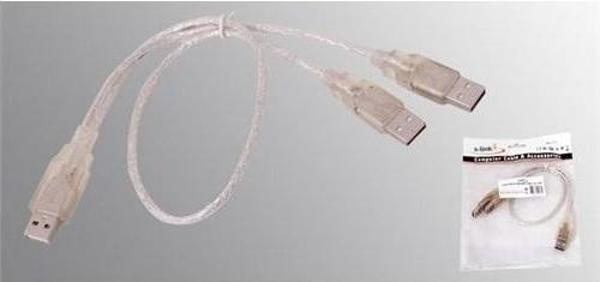 S-link Usb 2.0 Usb Erkek To 2x Usb Erkek 0.60cm Kablo - Image 1