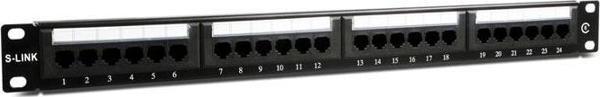 S-link 24 Lü Utp Cat6 Patch Panel - Image 1