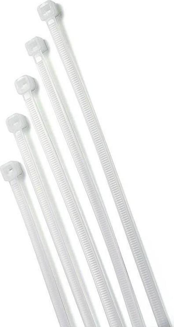 Tork Plastik Cırt Kelepçe Kablo Bağı 100 Lü 200 x 4.5 MM Kablo Bağı Beyaz - Image 1
