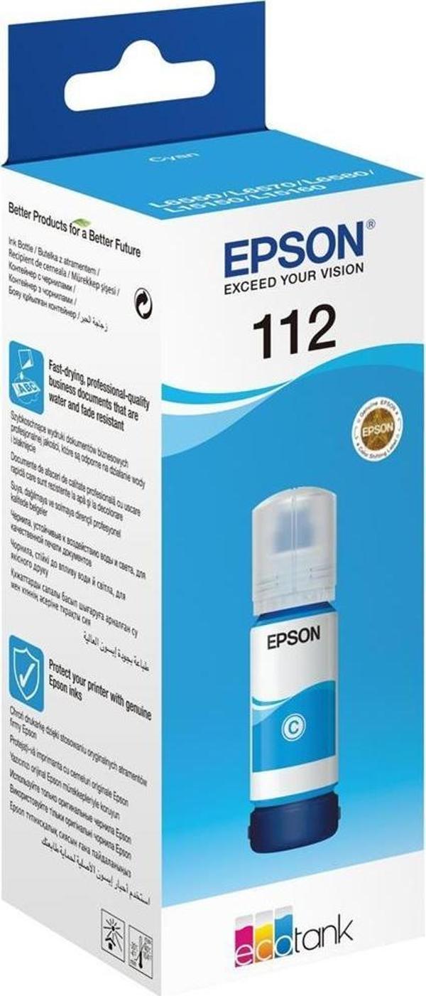 Epson T06C2 (112) Cyan Mavi Şişe Mürekkep - Image 1