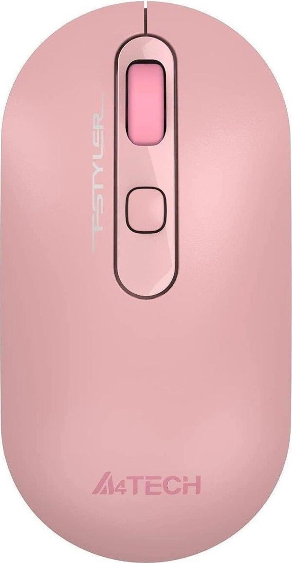 A4 Tech Nano Alıcı Kablosuz Optik 2000 Dpi Enerji Korumalı Kompakt Mouse - Pembe - Image 1
