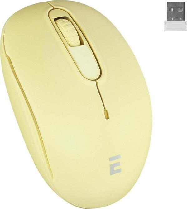 Everest USB Sarı 2.4 GHZ Optik Kablosuz Mouse 1500 DPI Kablosuz Mouse - Image 1