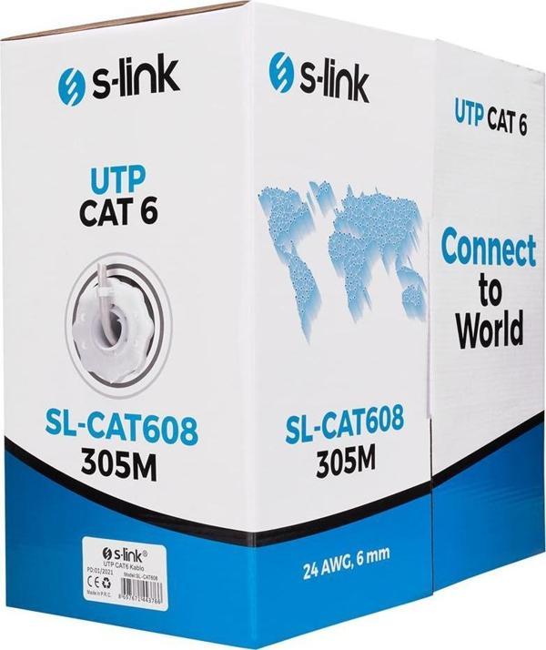 S-link 305 Mertre Utp Cat6 Kablo 24awg Utp Patch Kablo Ethernet Kablosu - Image 1