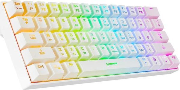 Rampage B-ATOM Beyaz Bluetooth RGB Backlight RED SWITCH Mekanik Q 63 Tuşlu Oyuncu Klavyesi - Image 1