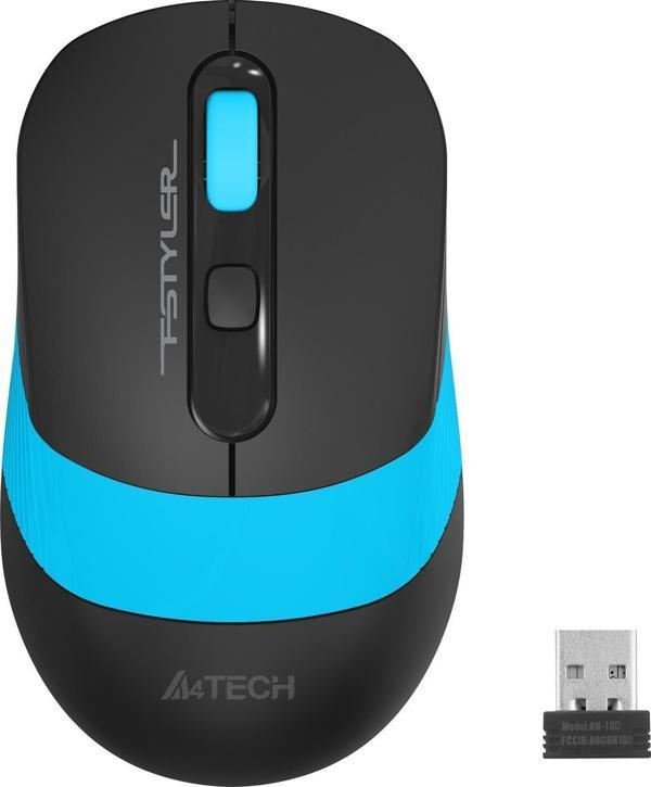 A4 Tech Mavi Nano Kablosuz Optik 2000 Dpi Mouse Mavi - Siyah - Image 1