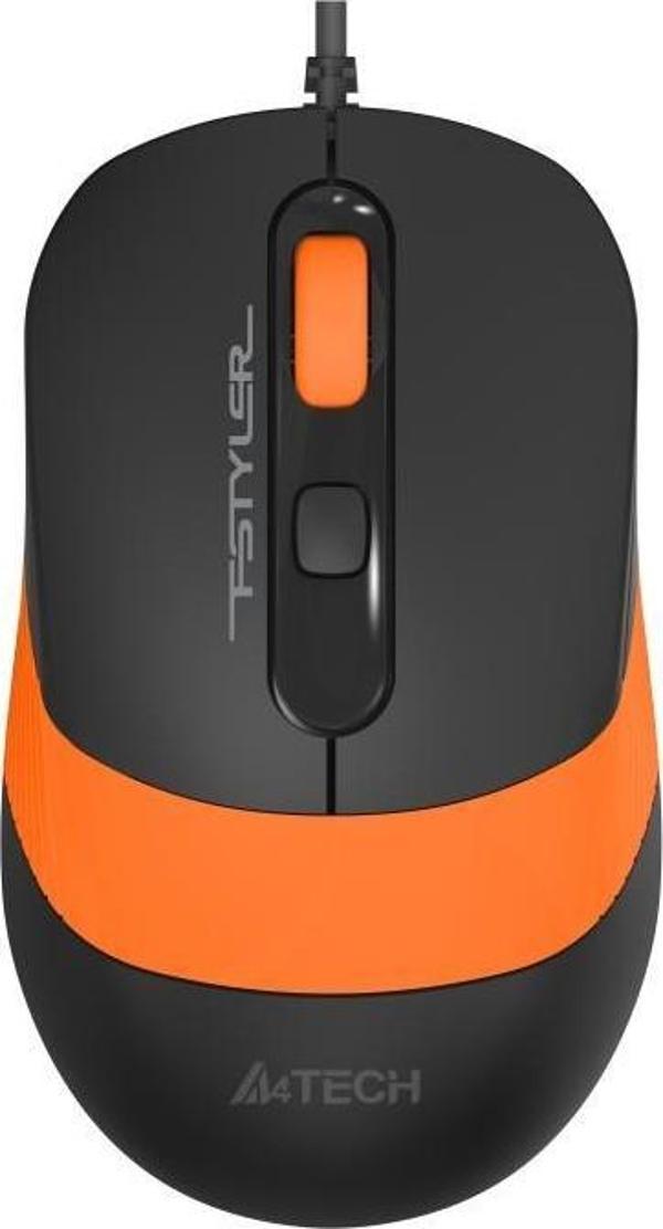 A4 Tech Usb Fstyler Optik 1600 Dpi Kablolu Mouse Turuncu Siyah - Image 1