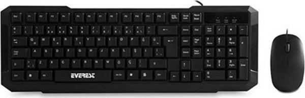 Everest Siyah Usb Q Standart Klavye + Mouse Kablolu - Image 1