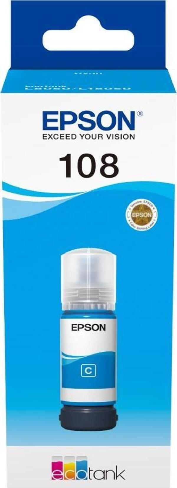 Epson T09C2 108 Cyan Mavi Şişe Mürekkep - Image 1