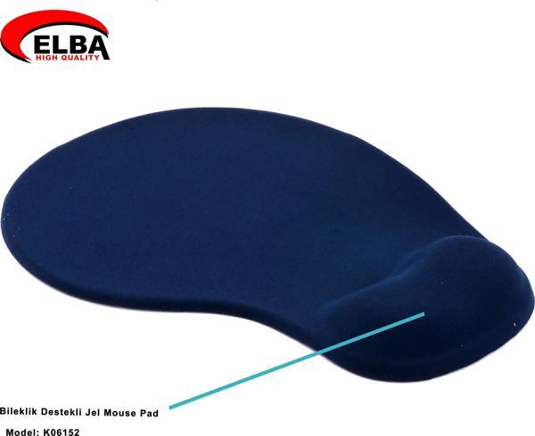 Elba Bileklikli Jel Mouse Pad Mavi Bilek Destekli Mouse Pad - Image 1