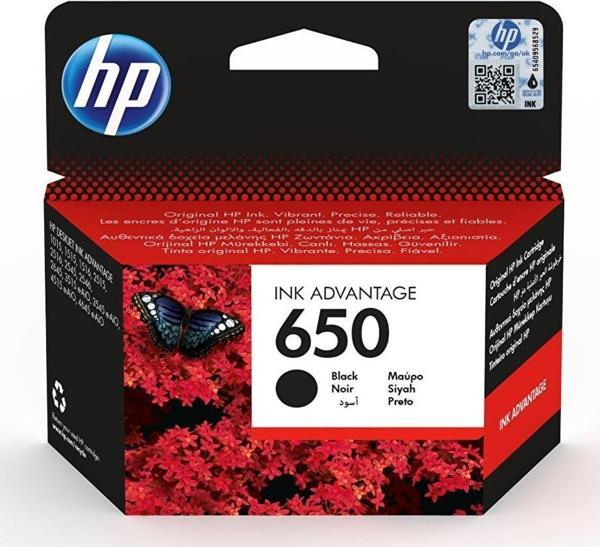 HP 650 Black Siyah Kartuş CZ101AE Siyah Kartuş - Image 1